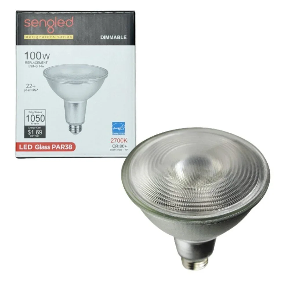 Sengled LED Glass PAR38 Flood Light Bulb 100W Replacement 14W 2700K Dimmable